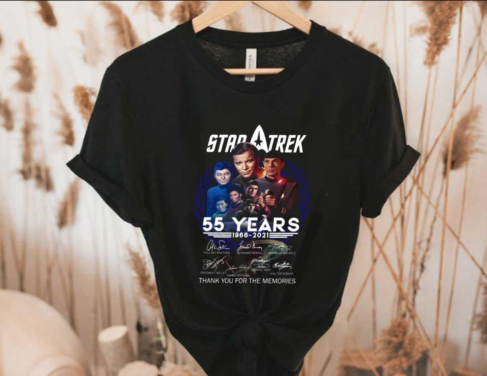 Star Trek 55 Years 1966 2021 Thank You For The Memories Signatures Shirt, Star Trek 55 Years Shirt