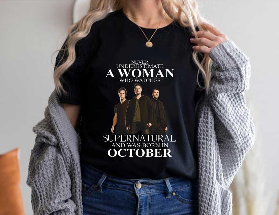 Supernatural Shirt, Never Underestimate A Woman Who Watches Supernatural And Was Born In May Shirt