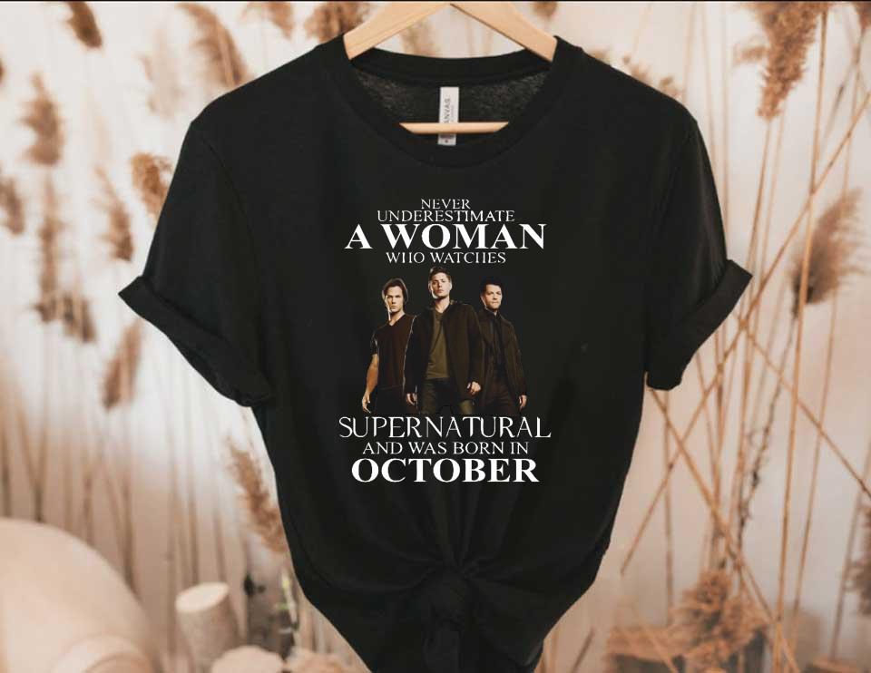 Supernatural Shirt, Never Underestimate A Woman Who Watches Supernatural And Was Born In May Shirt