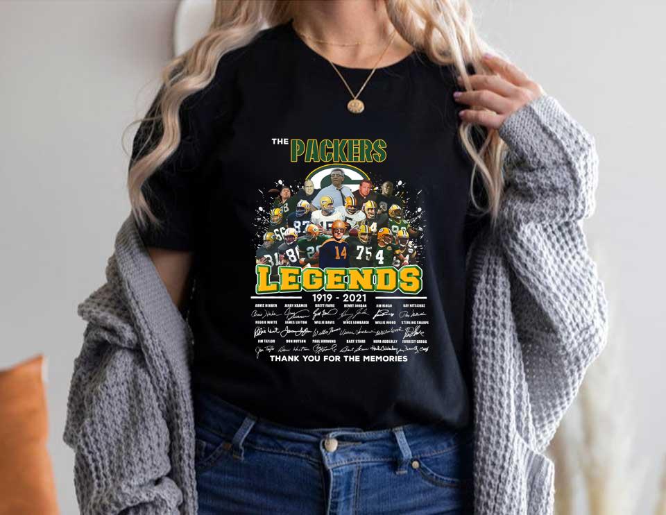 The Green Bay Packers Legends 1919 2021 Thank You For The Memories Signatures Shirt, The Packer Legends Shirt