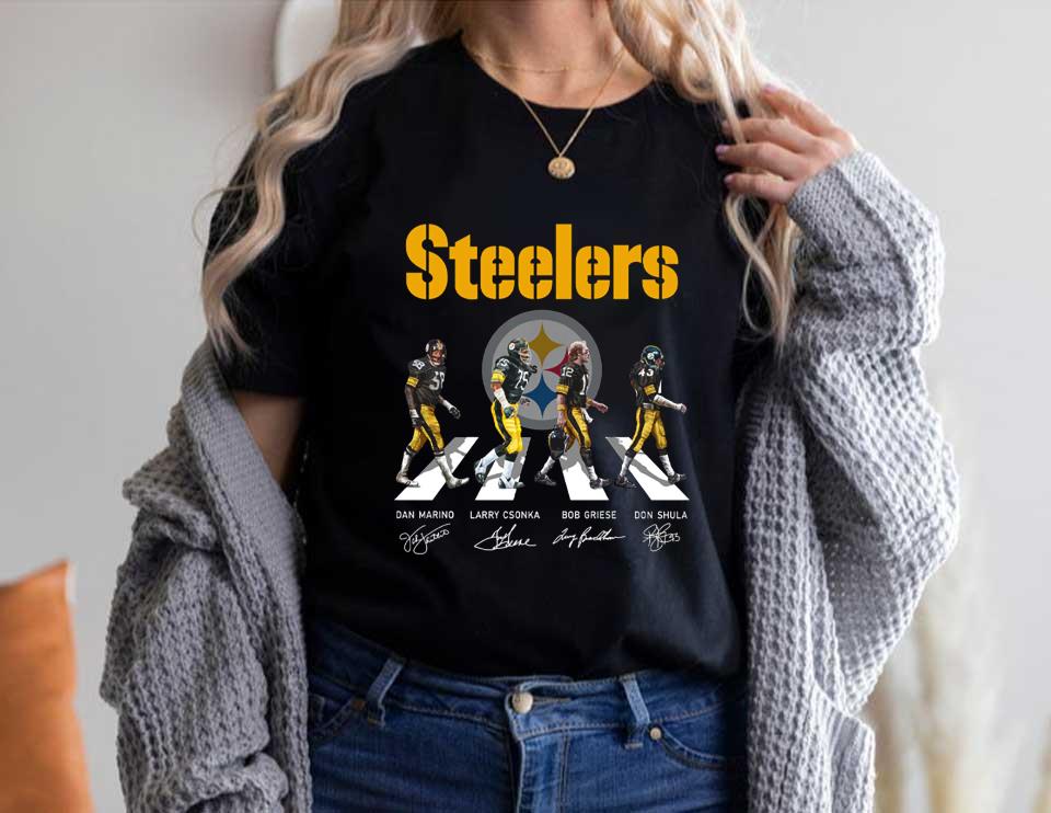 The Pittsburgh Steelers Abbey Road Signatures Shirt, The Steelers Abbey Road Shirt, The Pittsburgh Steelers Walking Shirt