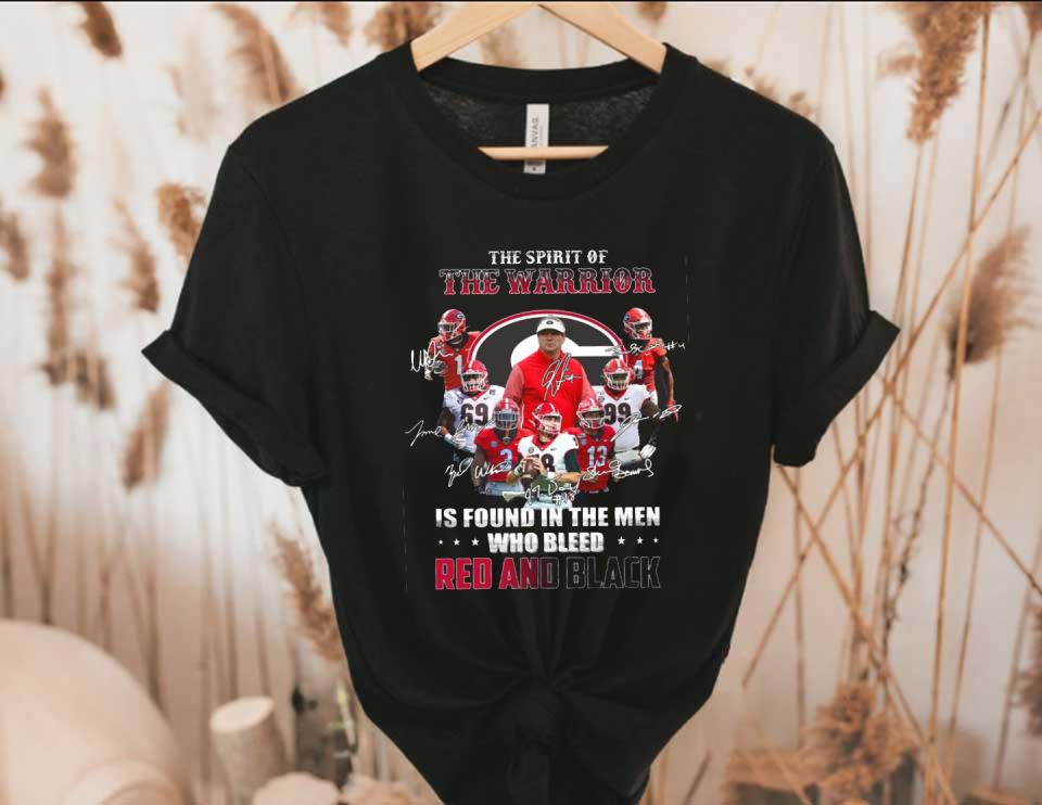 The Warrior Red And Black Shirt, The Spirit Of The Warrior Is Found In The Men Who Bleed Red And Black Shirt