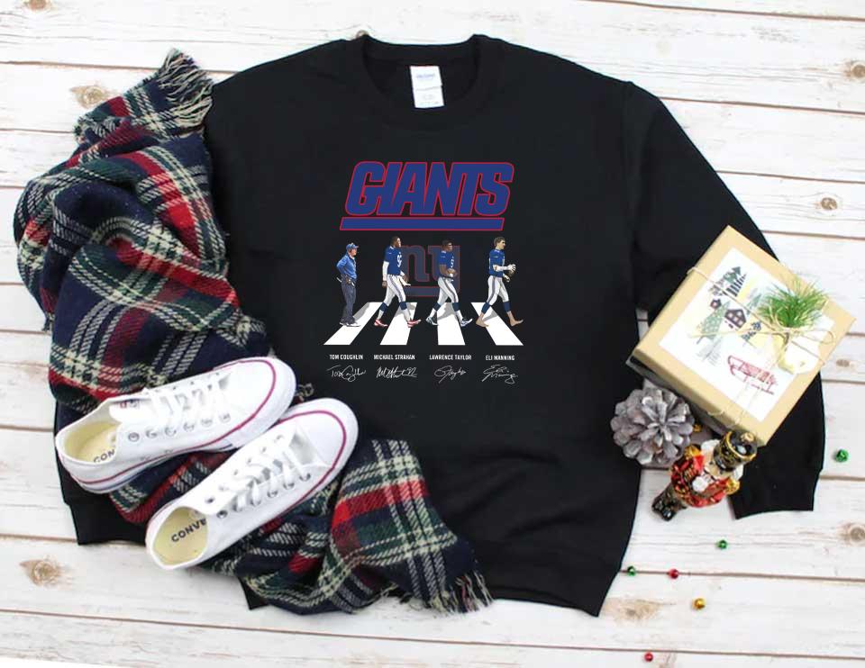 The Giants Walking Shirt, New York Giants Abbey Road Signatures Shirt, The Giants Abbey Road Shirt 2