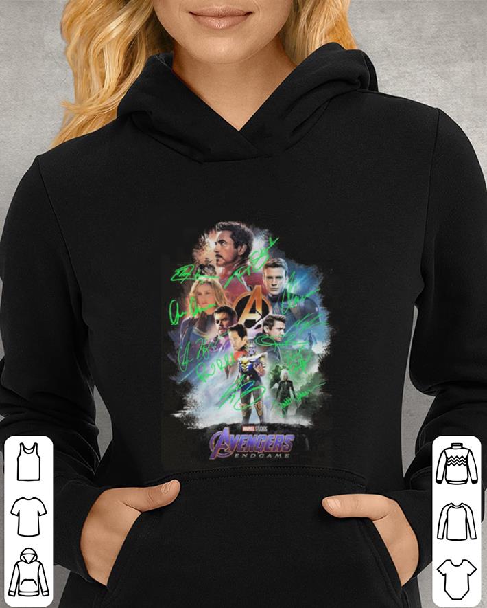 Avengers End Game all signatures Captain Marvel Iron man Thor Thanos shirt 4 - Avengers End Game all signatures Captain Marvel Iron man Thor Thanos shirt