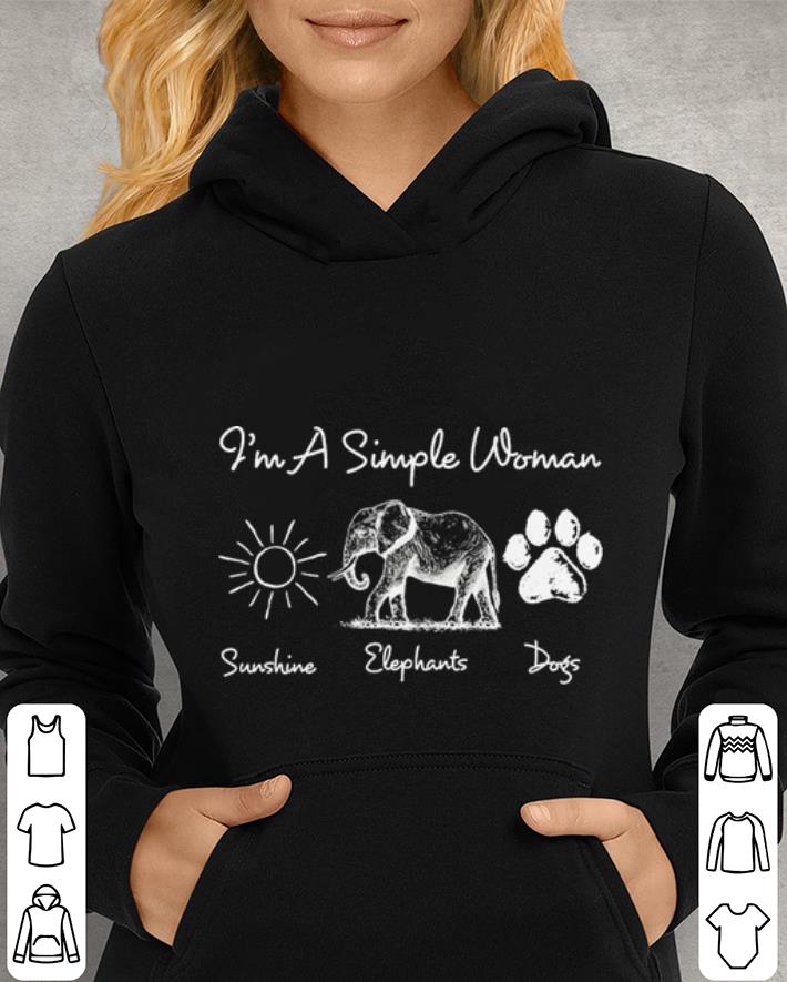 I m a simple woman sunshine elephants paw dogs shirt 4 - I'm a simple woman sunshine elephants paw dogs shirt