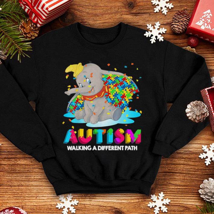 Elephant Dumbo Autism walking a different path shirt 4 - Elephant Dumbo Autism walking a different path shirt