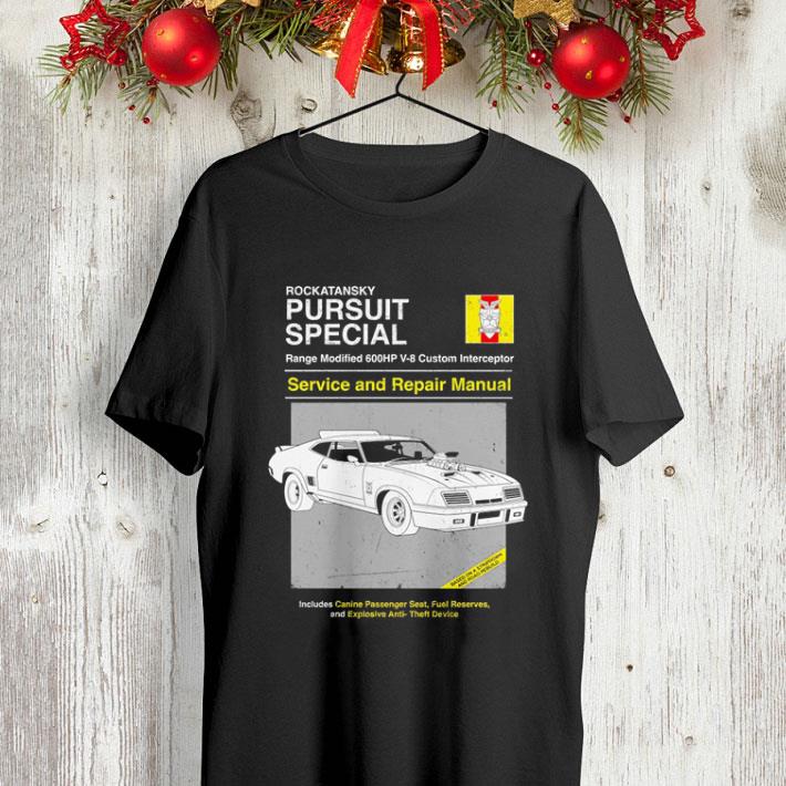 Rockatansky pursuit special service and repair manual shirt 4 - Rockatansky pursuit special service and repair manual shirt