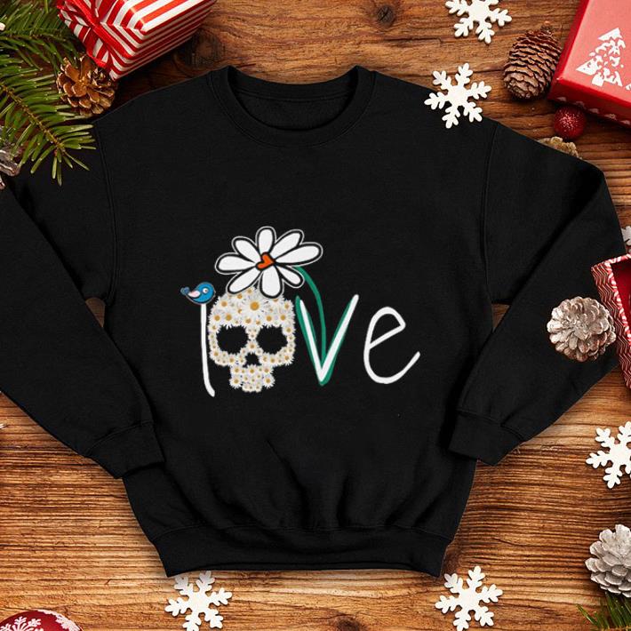 Skull Love White Daisy Flower bird shirt Skull Love White Daisy Flower bird shirt 4 - Skull Love White Daisy Flower bird shirt