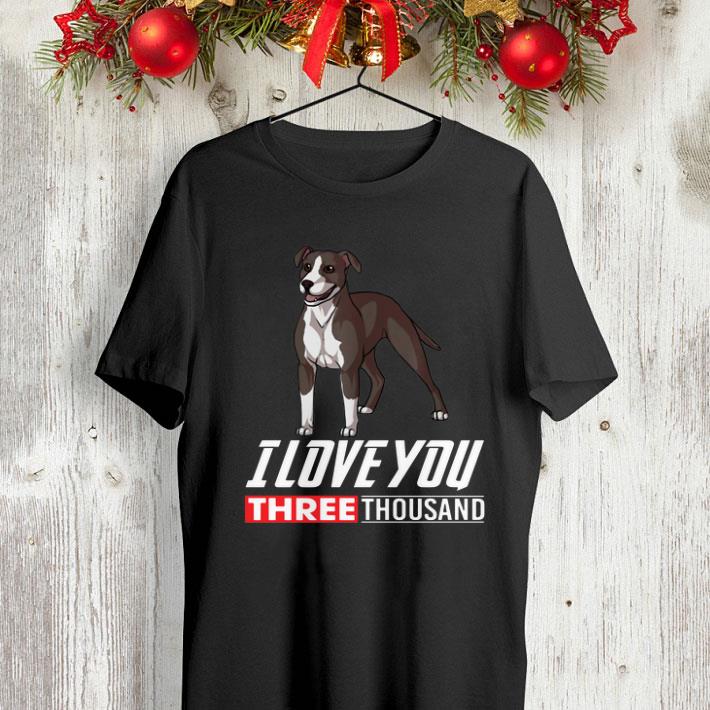 Pit Bull Terrier Dog I love you three thousand Marvel Studios shirt 4 - Pit Bull Terrier Dog I love you three thousand Marvel Studios shirt