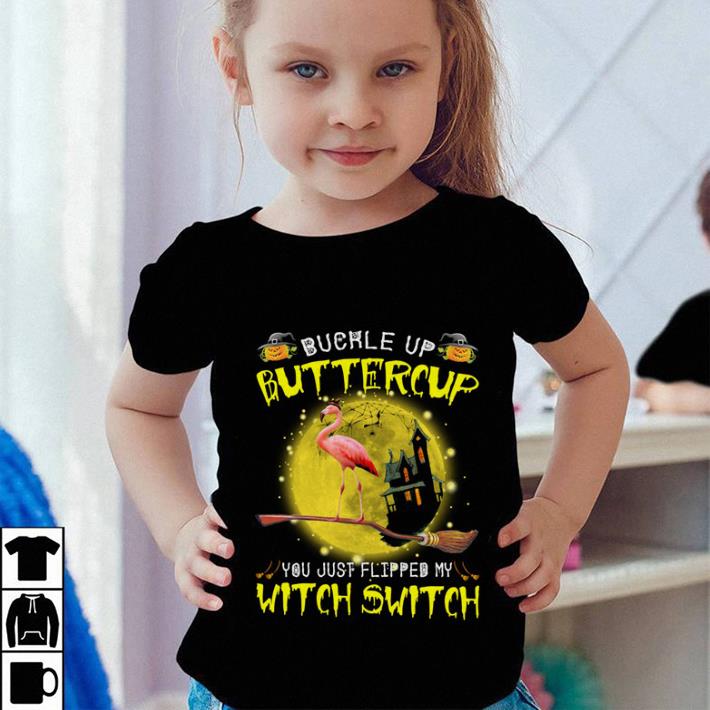 Flamingo buckle up buttercup you just flipped my witch switch Halloween shirt Flamingo buckle up buttercup you just flipped my witch switch Halloween shirt 4 - Flamingo buckle up buttercup you just flipped my witch switch Halloween shirt