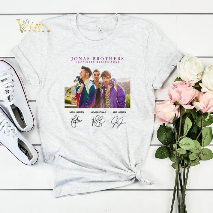Signatures Jonas Brother happiness begins tour shirt 4 - Signatures Jonas Brother happiness begins tour shirt