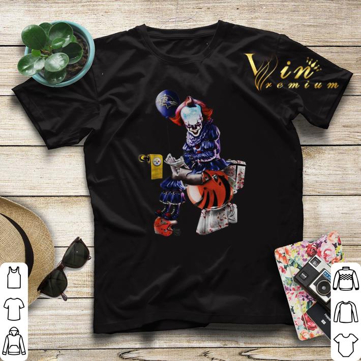 Baltimore Ravens Steelers Cincinnati Bengals toilet Pennywise shirt Baltimore Ravens Steelers Cincinnati Bengals toilet Pennywise shirt 4 - Baltimore Ravens Steelers Cincinnati Bengals toilet Pennywise shirt