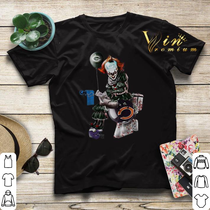 Packers Detroit Lions Minnesota Vikings toilet Pennywise shirt Packers Detroit Lions Minnesota Vikings toilet Pennywise shirt 4 - Packers Detroit Lions Minnesota Vikings toilet Pennywise shirt