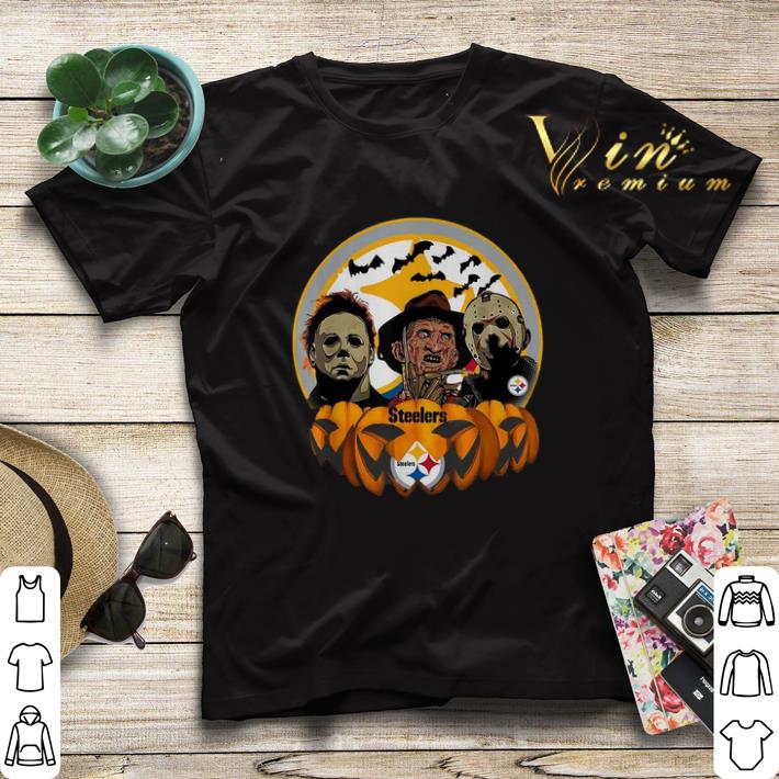 Pittsburgh Steelers pumpkin Horror movie characters shirt 4 - Pittsburgh Steelers pumpkin Horror movie characters shirt