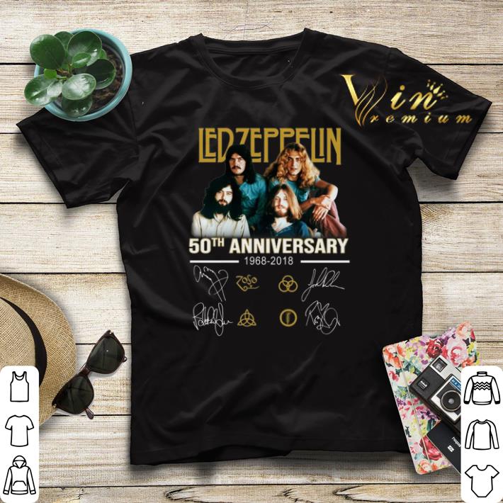 Signatures 50th anniversary Ledzeppelin 1968 2018 shirt 4 - Signatures 50th anniversary Ledzeppelin 1968-2018 shirt