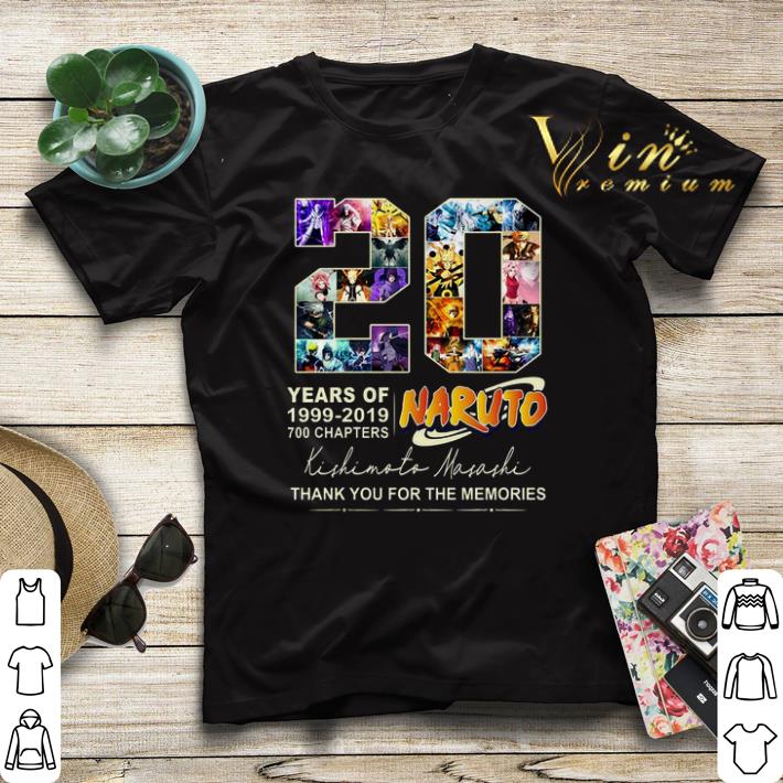 Thank you for the memories 20 years of Naruto 1999 2019 shirt 4 - Thank you for the memories 20 years of Naruto 1999-2019 shirt