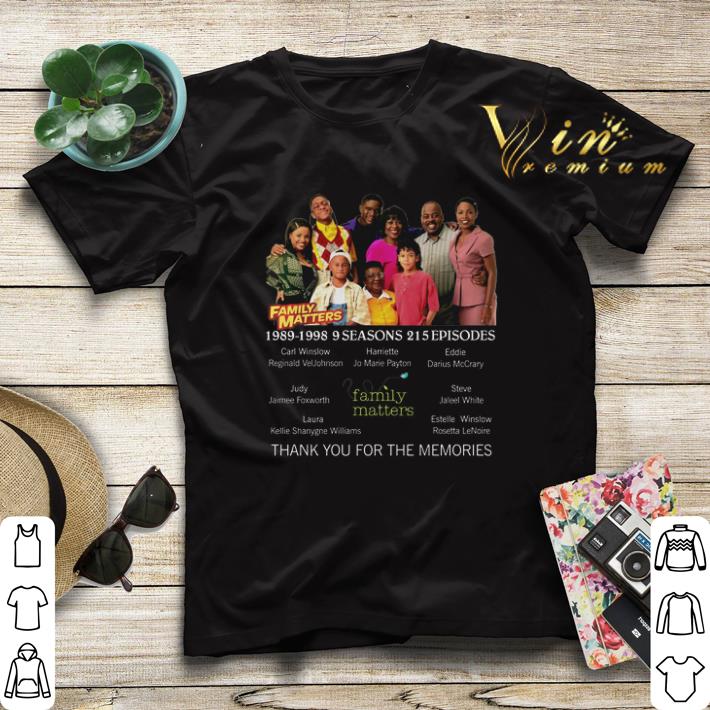 Thank you for the memories Family Matters 1989 1998 9 seasons shirt 4 - Thank you for the memories Family Matters 1989-1998 9 seasons shirt