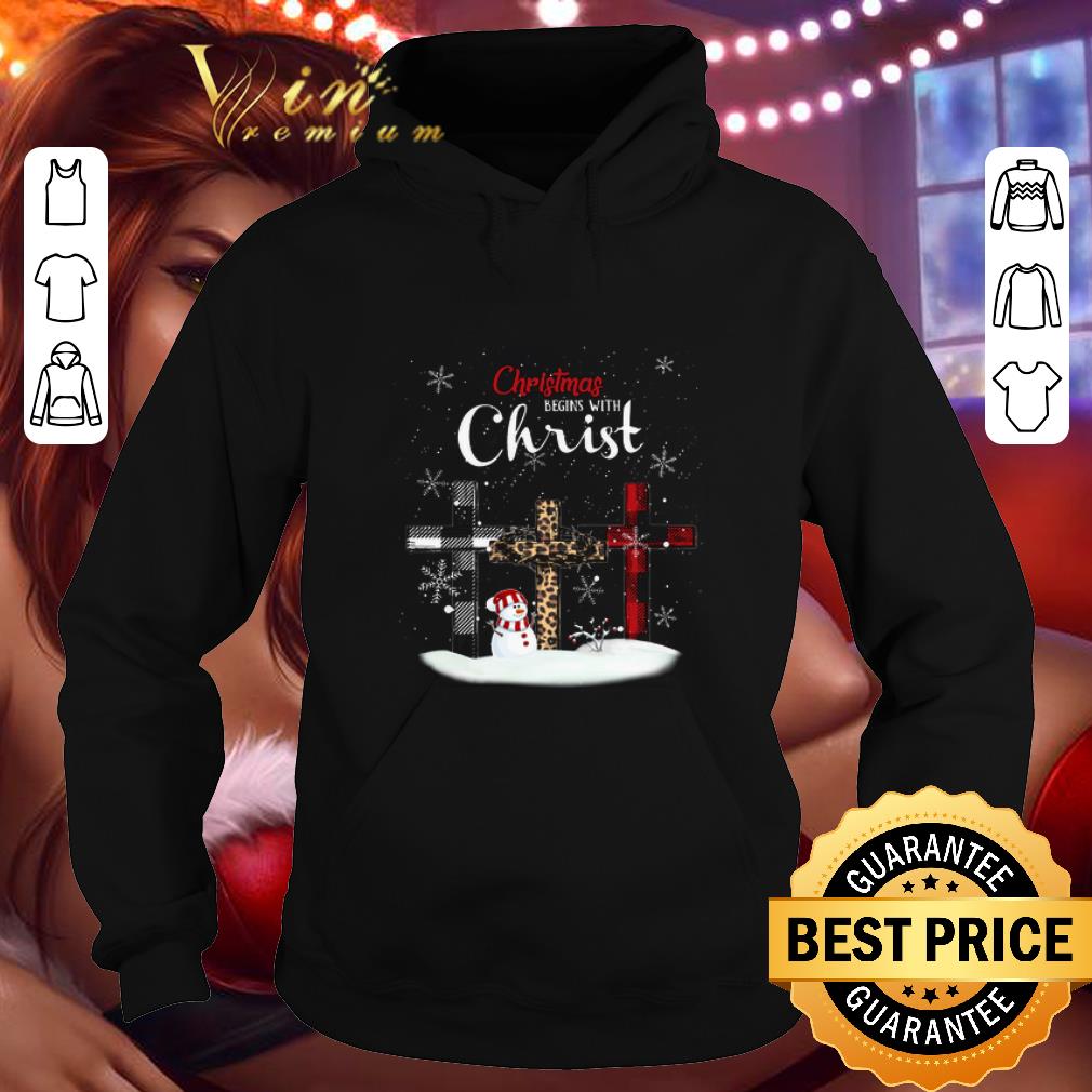 Cheap Christmas begins with Christ Snowman shirt 4 - Cheap Christmas begins with Christ Snowman shirt