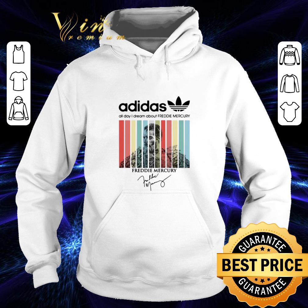 Cheap adidas all day i dream about Freddie Mercury signatures vintage shirt 4 - Cheap adidas all day i dream about Freddie Mercury signatures vintage shirt