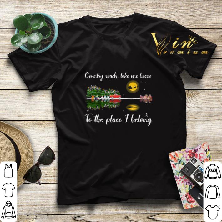 Christmas Country roads take me home Guitar lake shirt 4 - Christmas Country roads take me home Guitar lake shirt