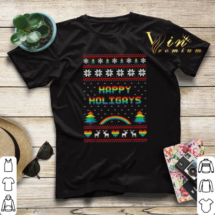 Christmas LGBT Happy holigays rainbow Christmas shirt 4 - Christmas LGBT Happy holigays rainbow Christmas shirt