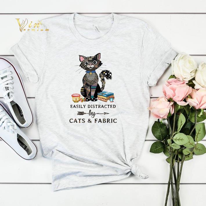 Easily distracted by cats & fabric shirt sweater Easily distracted by cats fabric shirt sweater 4 - Easily distracted by cats & fabric shirt sweater