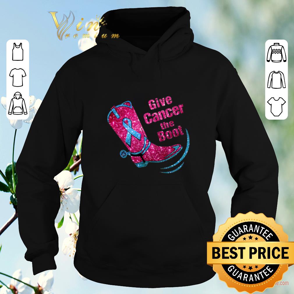 Official Give cancer the boot Breast Cancer Awareness shirt sweater Official Give cancer the boot Breast Cancer Awareness shirt sweater 4 - Official Give cancer the boot Breast Cancer Awareness shirt sweater