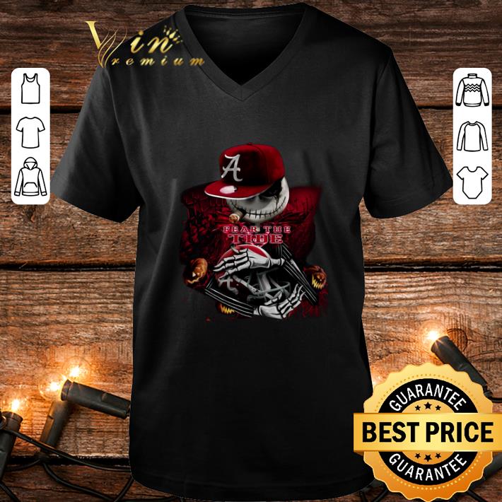 Pretty Jack Skellington Fear the Tide Alabama Crimson Tide shirt 4 - Pretty Jack Skellington Fear the Tide Alabama Crimson Tide shirt