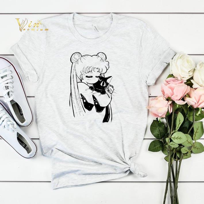 Sailor Moon Kae Araki hug Luna shirt sweater 4 - Sailor Moon Kae Araki hug Luna shirt sweater