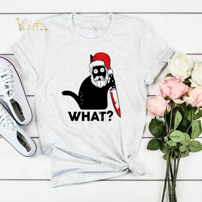 Santa Black Cat With Knife What Murderous shirt sweater 4 - Santa Black Cat With Knife What Murderous shirt sweater