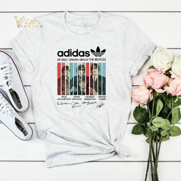 Signatures Adidas all day I dream about The Beatles shirt 4 - Signatures Adidas all day I dream about The Beatles shirt