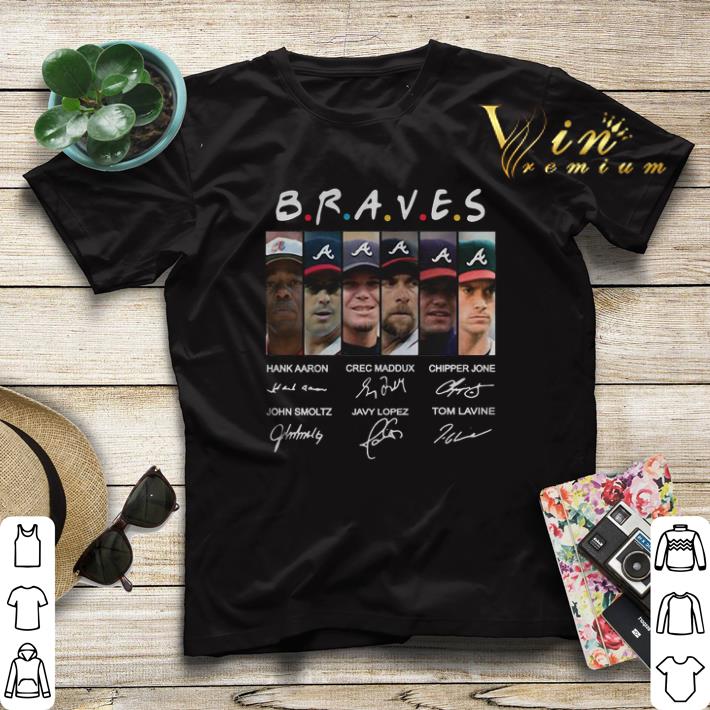 Signatures Atlanta Braves team Friends shirt Signatures Atlanta Braves team Friends shirt 4 - Signatures Atlanta Braves team Friends shirt