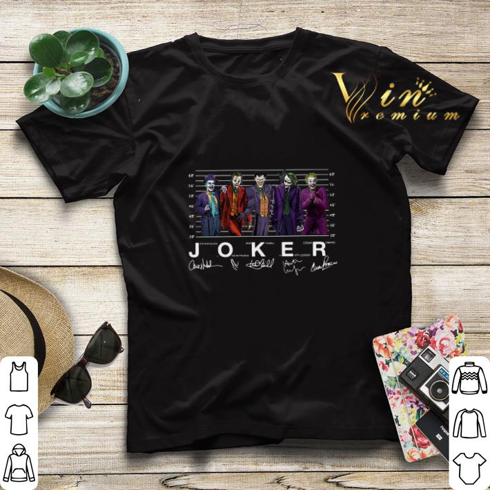 Signatures Joaquin Phoenix Joker Jack Nicholson Mark Hamill Heath Ledger Cesar Romero shirt 4 - Signatures Joaquin Phoenix Joker Jack Nicholson Mark Hamill Heath Ledger Cesar Romero shirt