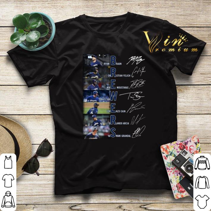 Signatures Milwaukee Brewers Ryan Braun Christian Yelich shirt 4 - Signatures Milwaukee Brewers Ryan Braun Christian Yelich shirt
