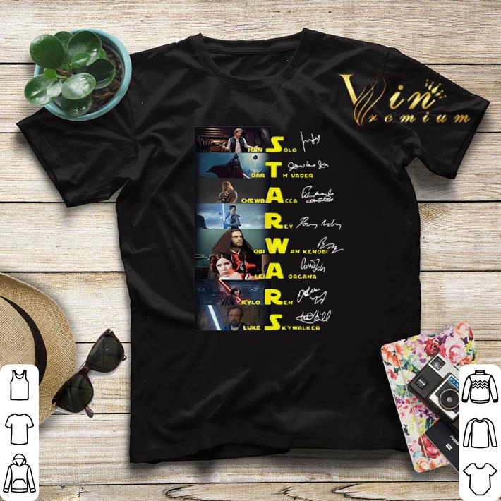 Signatures Star Wars Characters Han Solo Darth Vader Chewbacca shirt Signatures Star Wars Characters Han Solo Darth Vader Chewbacca shirt 4 - Signatures Star Wars Characters Han Solo Darth Vader Chewbacca shirt