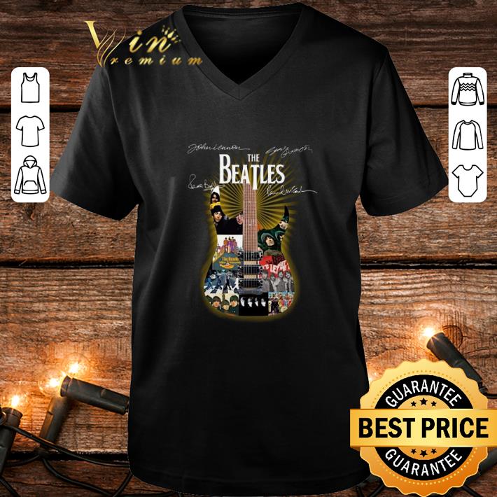 Signatures The Beatles Guitarist shirt 4 - Signatures The Beatles Guitarist shirt