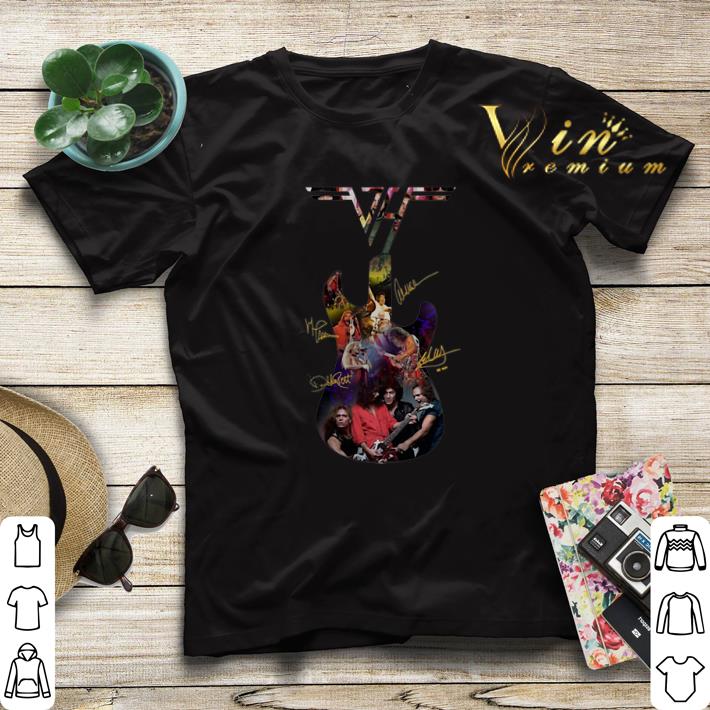 Signatures Van Halen Guitar shirt 4 - Signatures Van Halen Guitar shirt