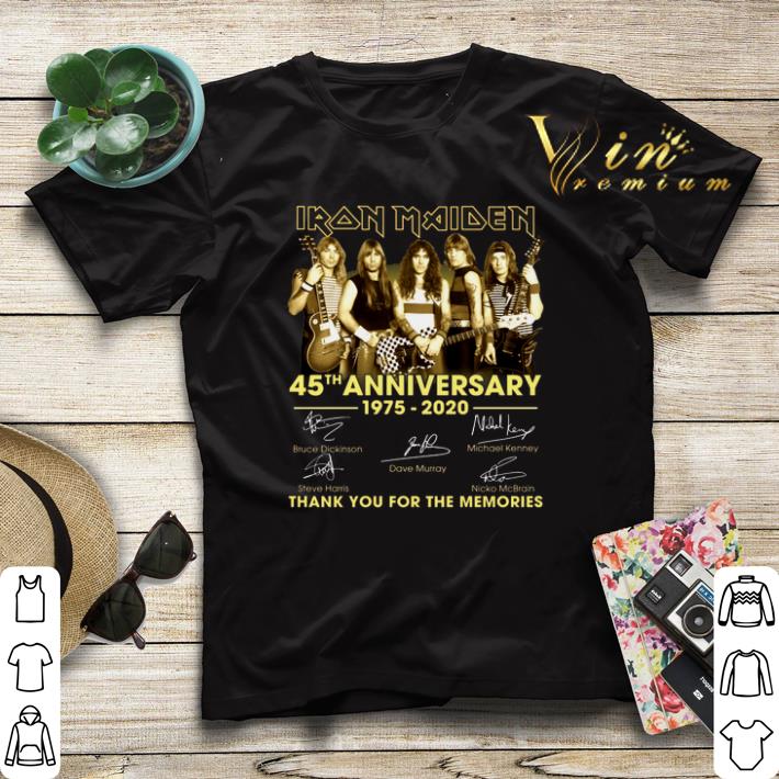 Thank you for the memories Iron Maiden 45th anniversary 1975 2020 signatures shirt 4 - Thank you for the memories Iron Maiden 45th anniversary 1975-2020 signatures shirt