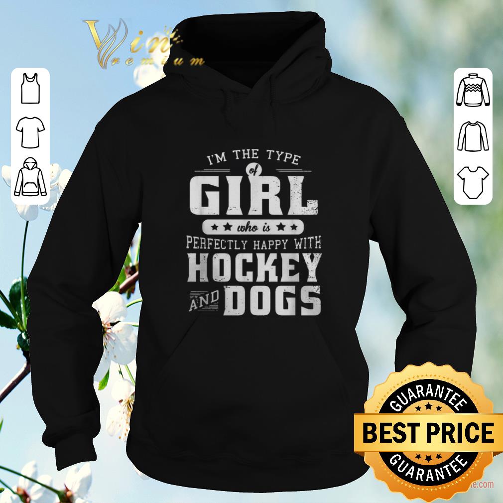 Awesome I m the type of girl who is perfectly happy with hockey and books shirt sweater 4 - Awesome I'm the type of girl who is perfectly happy with hockey and books shirt sweater