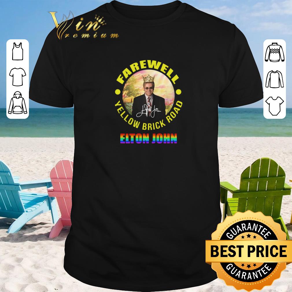 Awesome LGBT Elton John Farewell Yellow Brick Road signature shirt sweater 2019 1 - Awesome LGBT Elton John Farewell Yellow Brick Road signature shirt sweater 2019