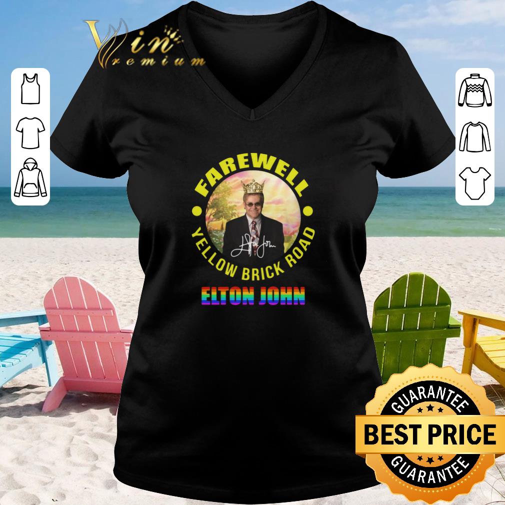 Awesome LGBT Elton John Farewell Yellow Brick Road signature shirt sweater 2019 2 - Awesome LGBT Elton John Farewell Yellow Brick Road signature shirt sweater 2019