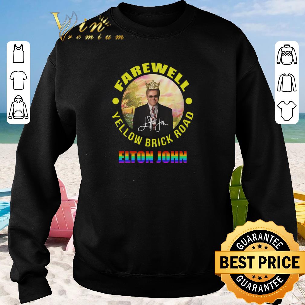 Awesome LGBT Elton John Farewell Yellow Brick Road signature shirt sweater 2019 3 - Awesome LGBT Elton John Farewell Yellow Brick Road signature shirt sweater 2019