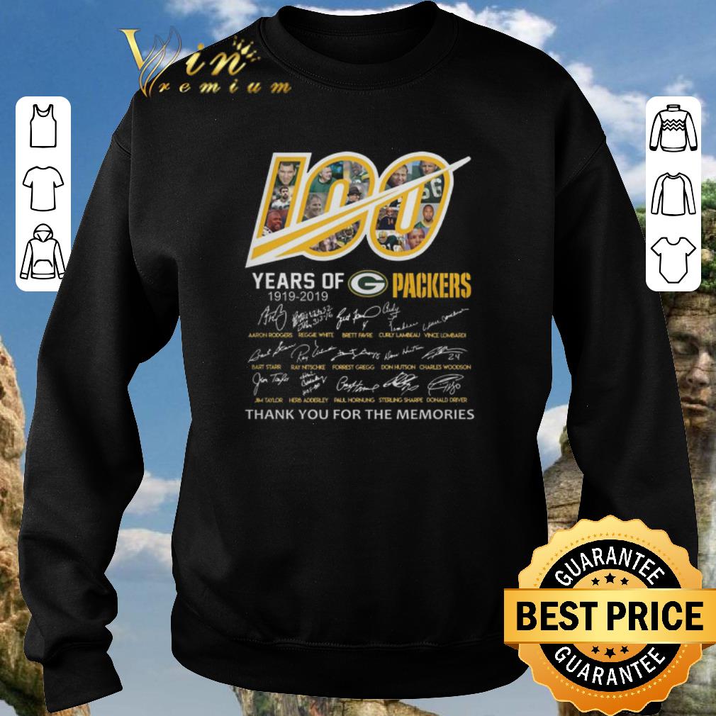 Awesome Signatures 100 years of Green Bay Packers 1919 2019 shirt 2019 4 - Awesome Signatures 100 years of Green Bay Packers 1919-2019 shirt 2019