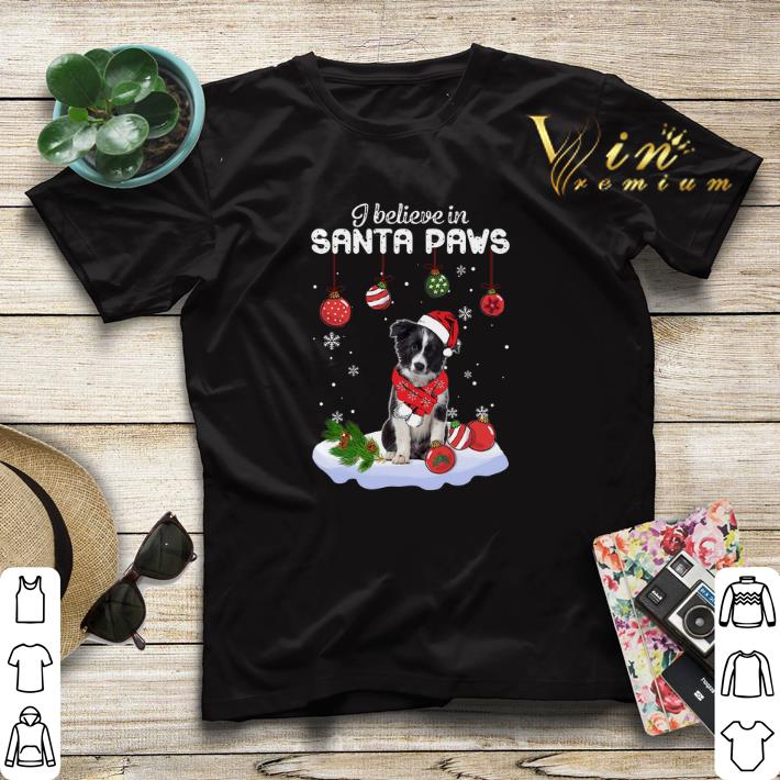 Border Collie i believe in Santa paws Christmas shirt Border Collie i believe in Santa paws Christmas shirt 4 - Border Collie i believe in Santa paws Christmas shirt
