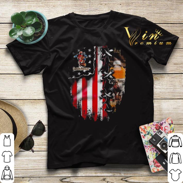 Captain Morgan inside American flag shirt sweater 4 - Captain Morgan inside American flag shirt sweater