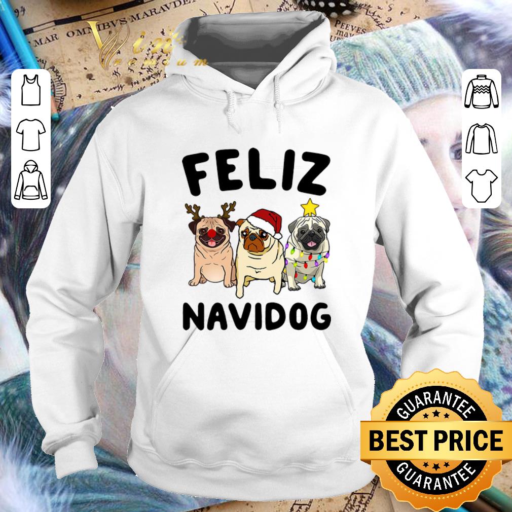 Cheap Feliz Navidog Pug Christmas shirt 4 - Cheap Feliz Navidog Pug Christmas shirt