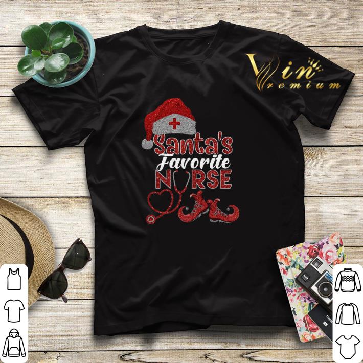 Christmas Glitter Santa's favorite nurse shirt Christmas Glitter Santa s favorite nurse shirt 4 - Christmas Glitter Santa's favorite nurse shirt