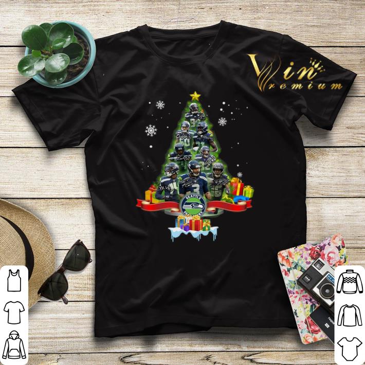 Christmas tree Seattle Seahawks player signatures shirt 4 - Christmas tree Seattle Seahawks player signatures shirt