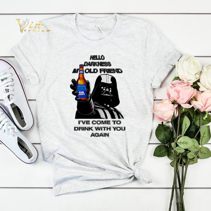 Darth Vader hello darknes my old friend drink Bud Light shirt sweater 4 - Darth Vader hello darknes my old friend drink Bud Light shirt sweater