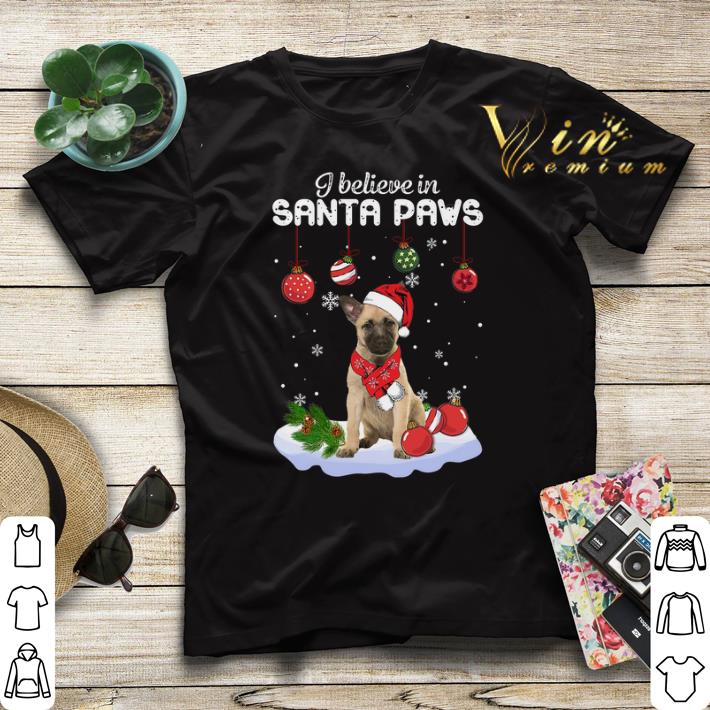 Dutch Shepherd i believe in Santa paws Christmas shirt sweater 4 - Dutch Shepherd i believe in Santa paws Christmas shirt sweater